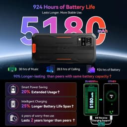 Blackview Rugged Phones BV4800 Pro 4GB+128GB Octa-core 6.5” IP68 & IP69K Waterproof Smartphones - Thumbnail 5