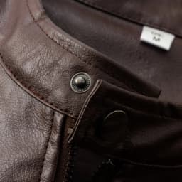 Men's PU Leather Jacket Light Business Jacket Zipper Cardigan Fake Pocket Decoration - Thumbnail 3