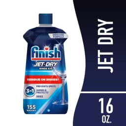 (2 pack) Finish Jet-Dry Rinse Aid, Dishwasher Rinse Agent and Drying Agent, 16 oz - Thumbnail 2