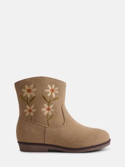 Wonder Nation Toddler Girls Floral Shortie Boots - Thumbnail 1