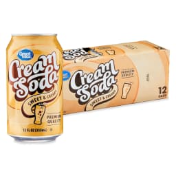 Great Value Cream Soda Pop, 12 fl oz, 12 Pack Cans - Thumbnail 1