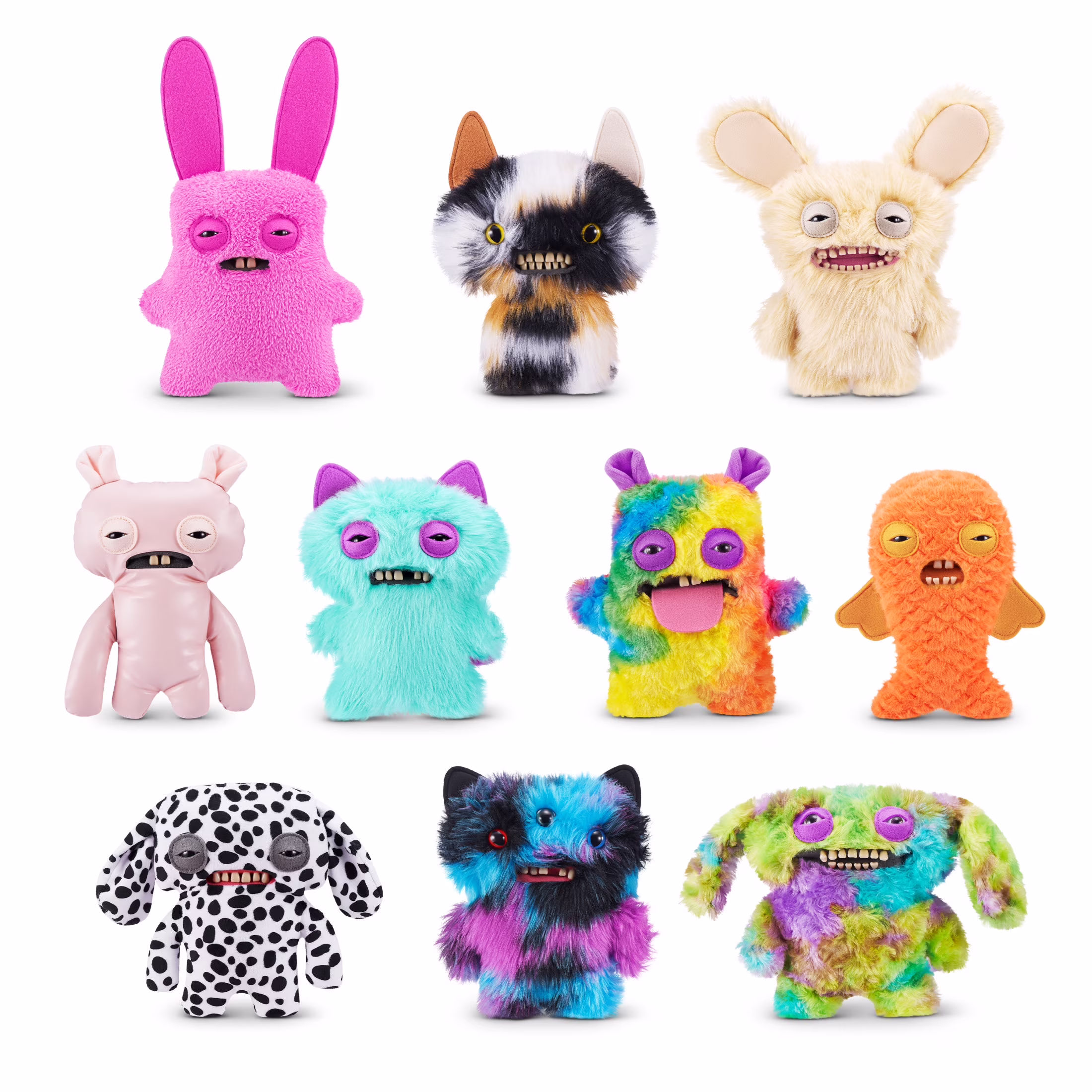 Fuggler Butt Ugly Pets 9 inch (Cheezee - Calico Cat), Ugly Monster Stuffed Animal Toy by ZURU - Thumbnail 5