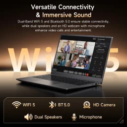 HYYUO Laptop Computer, 14inch FHD Display 8GB RAM 128GB SSD, Intel 6500Y 2 Cores, Windows 11 with Office 2024 - Thumbnail 6