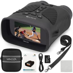 Minolta 10x25 Digital Night Vision Monocular w/Built-in 4K HD Video Camera (Black) - Thumbnail 1
