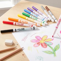 Pen+Gear Washable Markers, Fine Tip, Assorted Colors, 10 Count - Thumbnail 2