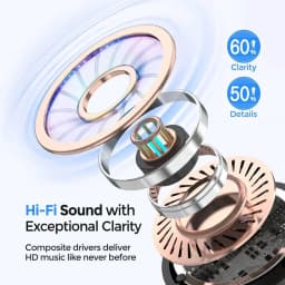 RHEA- True Wireless Earbuds Bluetooth 5.2 Waterproof Headphones With Charging Case - Thumbnail 3
