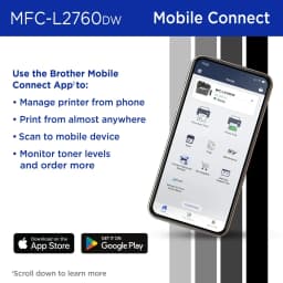 Brother Wireless MFC-L2760DW Compact Monochrome All-in-One Laser Printer with Copy, Scan and Fax, Duplex and Mobile Printing - Thumbnail 6