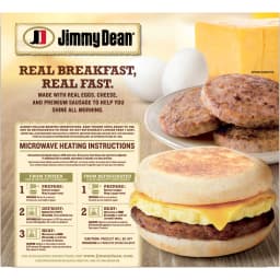 Jimmy Dean Frozen Breakfast Sandwich, Sausage Egg & Cheese English Muffin, 8 Count - Thumbnail 13