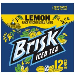 Lipton Brisk Lemon Iced Tea, 12 fl oz, 12 Pack Cans - Thumbnail 3