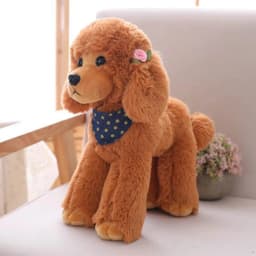 CanGonggg Toys Dogs Poodle High Children Doll Stuffed Cute Scarf Kids Pillow Blue S Clues Toothless Tiana - Thumbnail 2