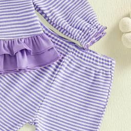 6-12 Months Infant Baby Girl Outfits Fall Winter Clothes Cute Long Sleeve Sweatshirt Tops Pants Set Infant 2Pcs Clothing 6-12 Months 12-24 Months 2T 3T 4T 5T 6T 7T 8T 9T Children - Thumbnail 4