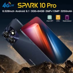 Global Version Unlocked Android Phones, Chycet 6.52" Incell Screen ， Cell Phones 4G Dual Sim Smartphone , 3GB + 64GB ,13MP + 5MP Camera , Mobile Phones,T-Mobile ，Spark 10 Pro - Thumbnail 2