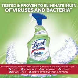 Lysol, Bleach, Multi-Purpose Cleaner, Foaming Spray, Antibacterial Cleaner, 32 fl oz - Thumbnail 6