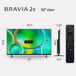 Sony 50” class BRAVIA 2 II LED 4K HDR Smart Google TV K-50S20, 2025 Model - Thumbnail 5
