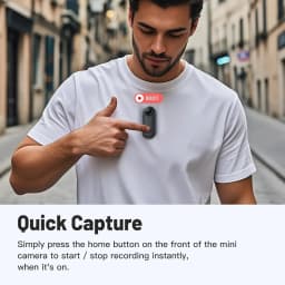 JETO H88 4K Body Camera, 128GB Memory Card, Magnetic Mount, Waterproof Case, Black - Thumbnail 6