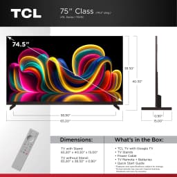 TCL 75” Class X11L Series QLED SQD-Mini LED TV Smart Google TV (NEW 2026) - Deep Color System with Super QLED - Thumbnail 2