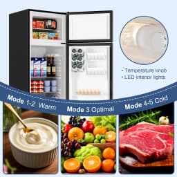 BANGSON 7.7 Cu.ft Top Freezer Refrigerator for Apartments, Energy Saving, Adjustable Thermostat, Large Capacity, Low Noise, Silver - Thumbnail 4
