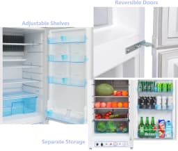 Smad Propane Refrigerator with Freezer 9.3 Cu ft 110V Fridge for Garage RV Food Truck Off Grid - Thumbnail 5