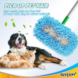 KEEPOW Dry Sweeping Cloths for Sweeper Mop - Dry Pads Refills for Floor Mopping and Cleaning - Pet Heavy Duty Dusters Refills (2 Pack) - Thumbnail 2