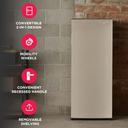 Frigidaire 10.0 Cu Ft Upright Convertible Refrigerator Freezer, Platinum Garage Ready Fridge or Freezer for Home, Kitchen, Basement, Office - Thumbnail 3
