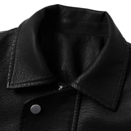 Men's Faux Leather Moto Biker Jacket Classic Textured Bomber Coat Vintage Loose Fit Zip Up Windproof Jackets with Sleeve Zipper Pockets, Black, XXL - Thumbnail 9
