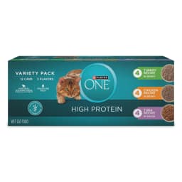 Purina ONE Natural, High Protein Wet Cat Food Variety Pack, Turkey, Chicken and Tuna Recipes, 3 oz, 12 Pack - Thumbnail 1