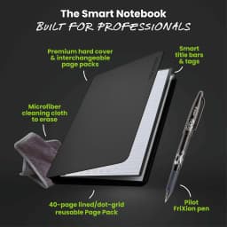 Rocketbook Smart Reusable Pro Notebook - Work and Business - Executive Size Black - Thumbnail 2
