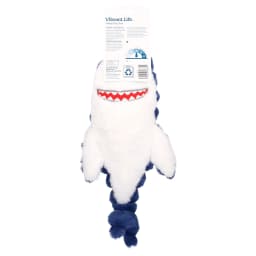 Vibrant Life Blue Shark Plush Dog Toy with Squeaker, Chew Level 3 - Thumbnail 8
