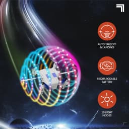 Sharper Image® Halo Drone – Remote Control Light-Up Orbiter - Thumbnail 3