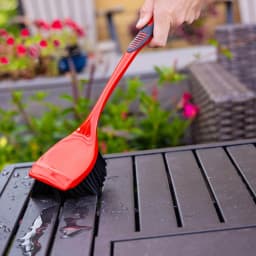 Libman High Power Red and Black Long Handle Scrub Brush 3.75 Inch Width - Thumbnail 9