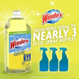 Windex Disinfectant Cleaner Multi-Surface Refill, Citrus Fresh, 67.6 fl oz - Thumbnail 2