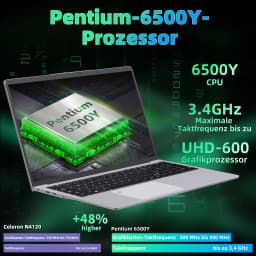 【Win 11 Pro/Office 2019】17.3" Large Laptop, 16GB RAM, 1TB SSD, FHD IPS Display, 6500Y (Up to 3.4GHz), Fingerprint - Thumbnail 5