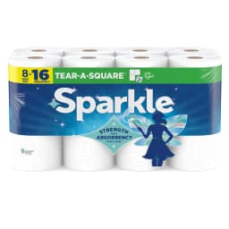 Sparkle Tear-A-Square Paper Towels, 8 Double Rolls, 110 Sheets per Roll - Thumbnail 3