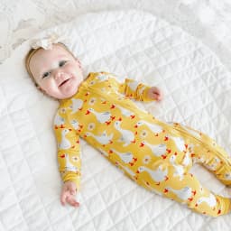 PatPat Baby Clothes Bamboo Viscose Zip Pajamas Snug Fit Newborn Infant Girls Boys Baby Gifts,0-3 Months - Thumbnail 3