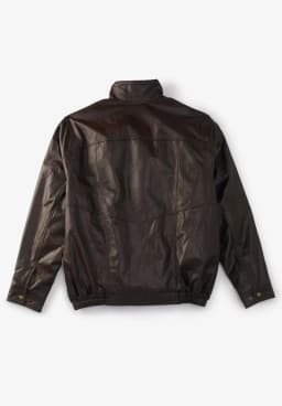 KingSize Men's Big & Tall Leather Bomber Jacket - Thumbnail 2
