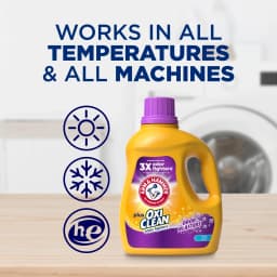 ARM & HAMMER Plus OxiClean Odor Blasters Liquid Laundry Detergent, Fresh Scent, 77 Loads - Thumbnail 7