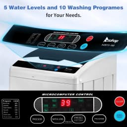 Ktaxon 17.8LBS Full Automatic Washing Machine and 3.5CuFt Portable Clothes Dryer Set, Compact Laundry Washer and Dryer Combo Set with Stainless Steel - Thumbnail 6