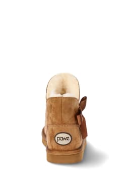 Pawz Little & Big Girls Faux Suede Shearling Bow Boots - Thumbnail 3