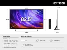 Samsung QN83S85HAEXZA 83" 4K OLED Smart TV with Dolby Atmos with a 3 Year Amber Protection Plan (2026) - Thumbnail 3