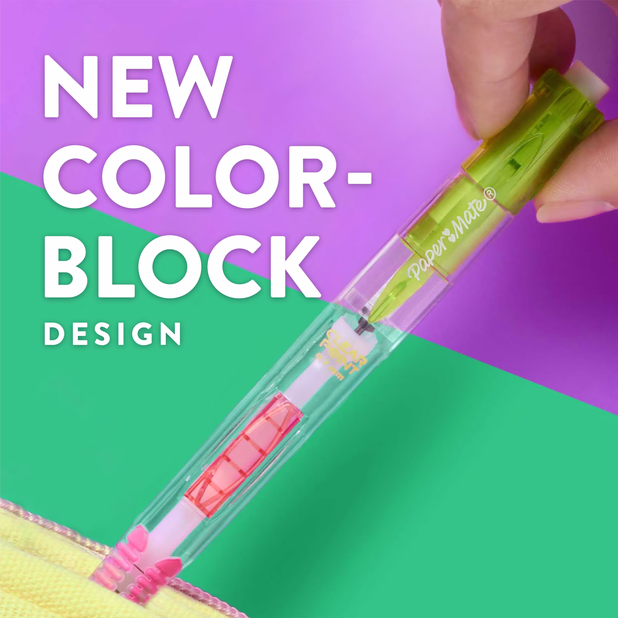 Paper Mate Clearpoint Mechanical Pencil, Color Block Edition, HB #2 Lead, 4 Count - Thumbnail 7