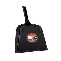 Behrens Portable Rectangular Galvanized Steel Corrugated Dustpan, Black - Thumbnail 7