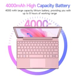 Metal Case Portable Business Mini Laptop Computer Office Travel & Students, Work small Laptop - Pink Laptop - Thumbnail 8