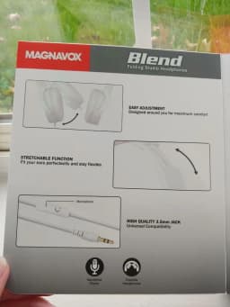 RHEA- Magnavox Blend White Foldable Headphones - Thumbnail 4