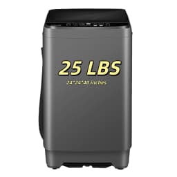 GGTB 25lbs Portable Washing Machine - Fully Automatic Top Load Washer with Stainless Steel Tub for Apartments Dorms - Thumbnail 1