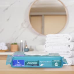 Assurance Large Flushable Wet Wipes, Fragrance Free, 48 Count - Thumbnail 3