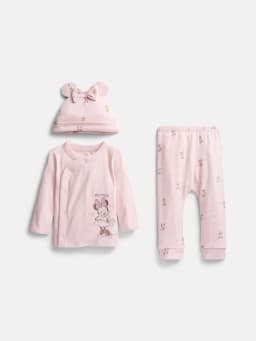 Disney Baby Wishes + Dreams Minnie Mouse Take Me Home Set, 3-Piece, Sizes Preemie 6/9M - Thumbnail 1