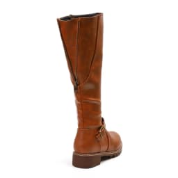 Floleo Clearance Women Boots Retro Shoes Casual Thick Low-heeled Boots Plus Size Mid Calf Zipper Boots - Thumbnail 5