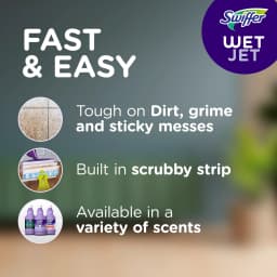 Swiffer WetJet con Repuesto, sin Fragancia, 1 Mango + 1 Solución y 5 Almohadillas (Batería Incluida) - Thumbnail 12