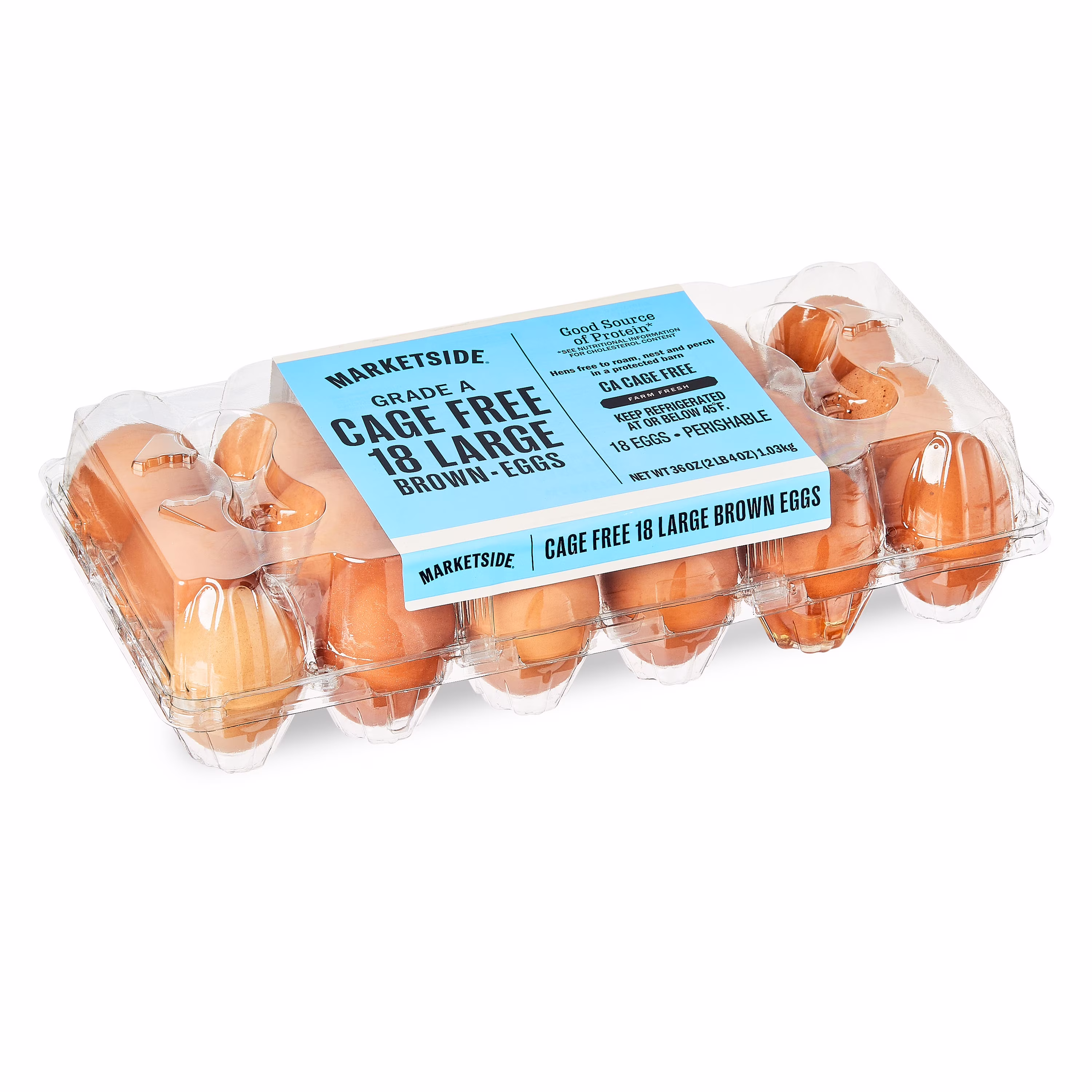 Marketside Cage Free Large Brown Eggs 18 Count - Thumbnail 1