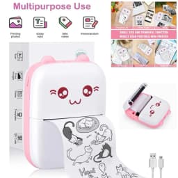 RHEA- Portable Mini Thermal Pocket Photo Printer Wireless Bluetooth Note Printing - Thumbnail 1